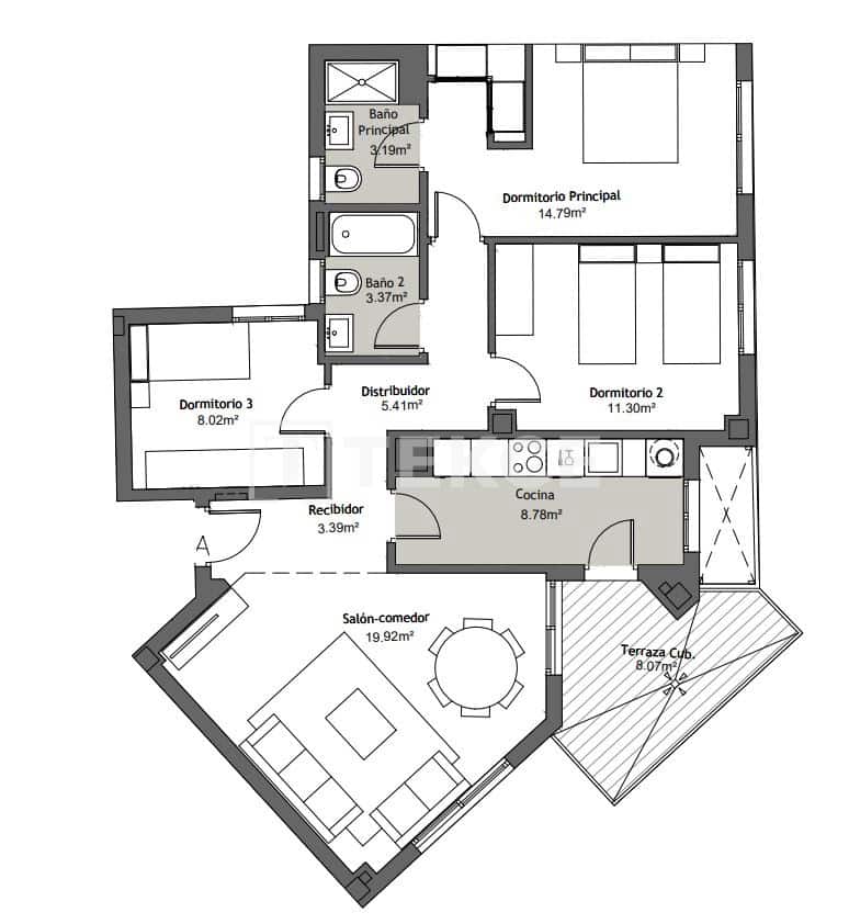 2 bedroom Flat for sale in Velez-Malaga with pool - € 310,000 (Ref: 9384886)