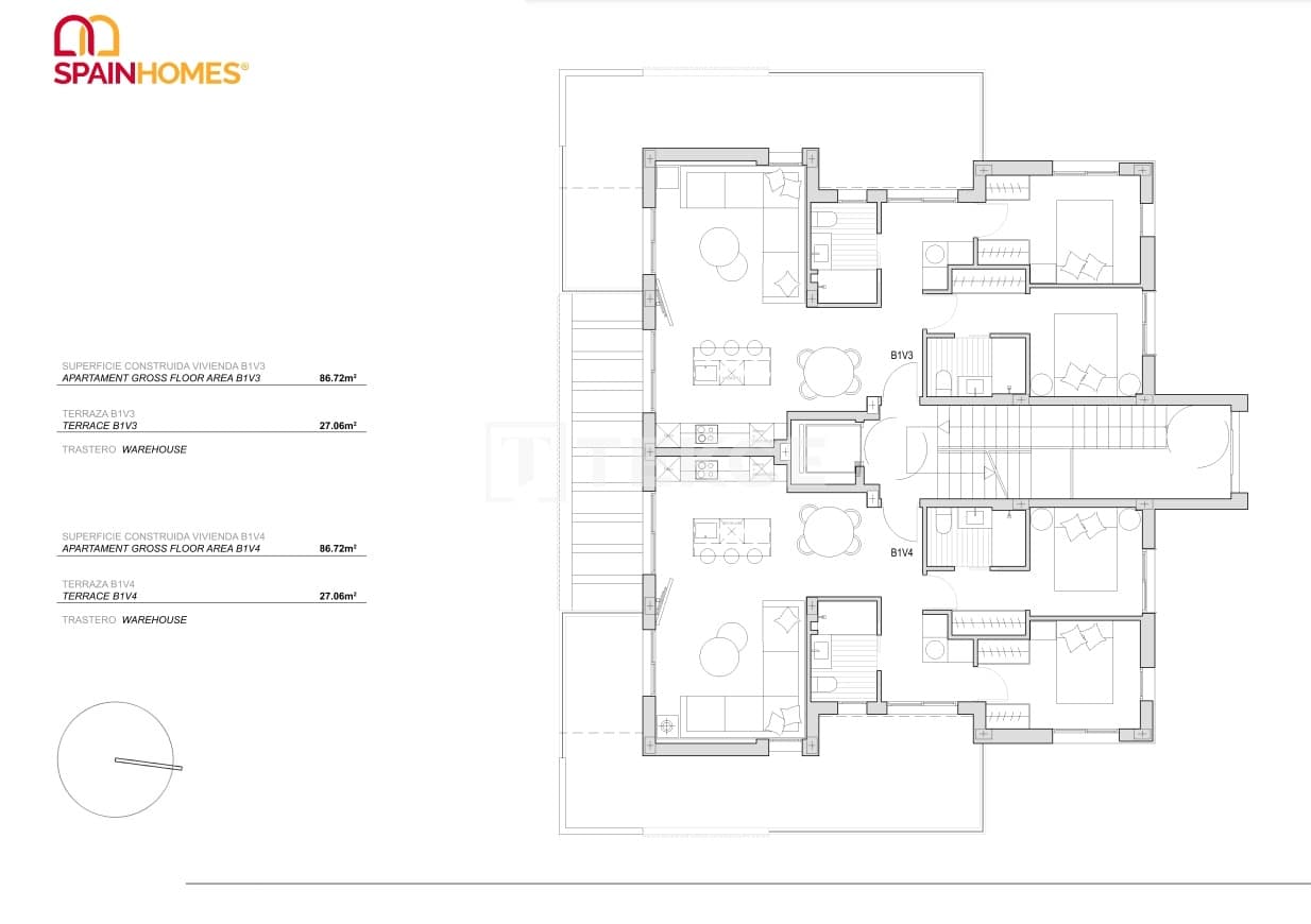 2 slaapkamer Flat te koop in Torre-Pacheco met zwembad - € 330.000 (Ref: 9388569)