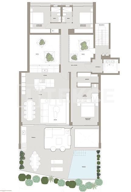 3 slaapkamer Flat te koop in Malaga stad met zwembad - € 2.155.000 (Ref: 9422027)