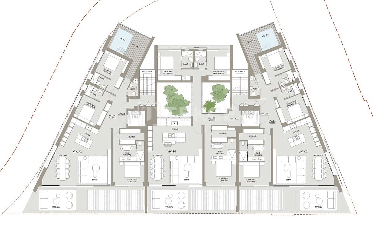 3 camera da letto Appartamento in vendita in Malaga citta con piscina - 4.615.000 € (Rif: 9422029)