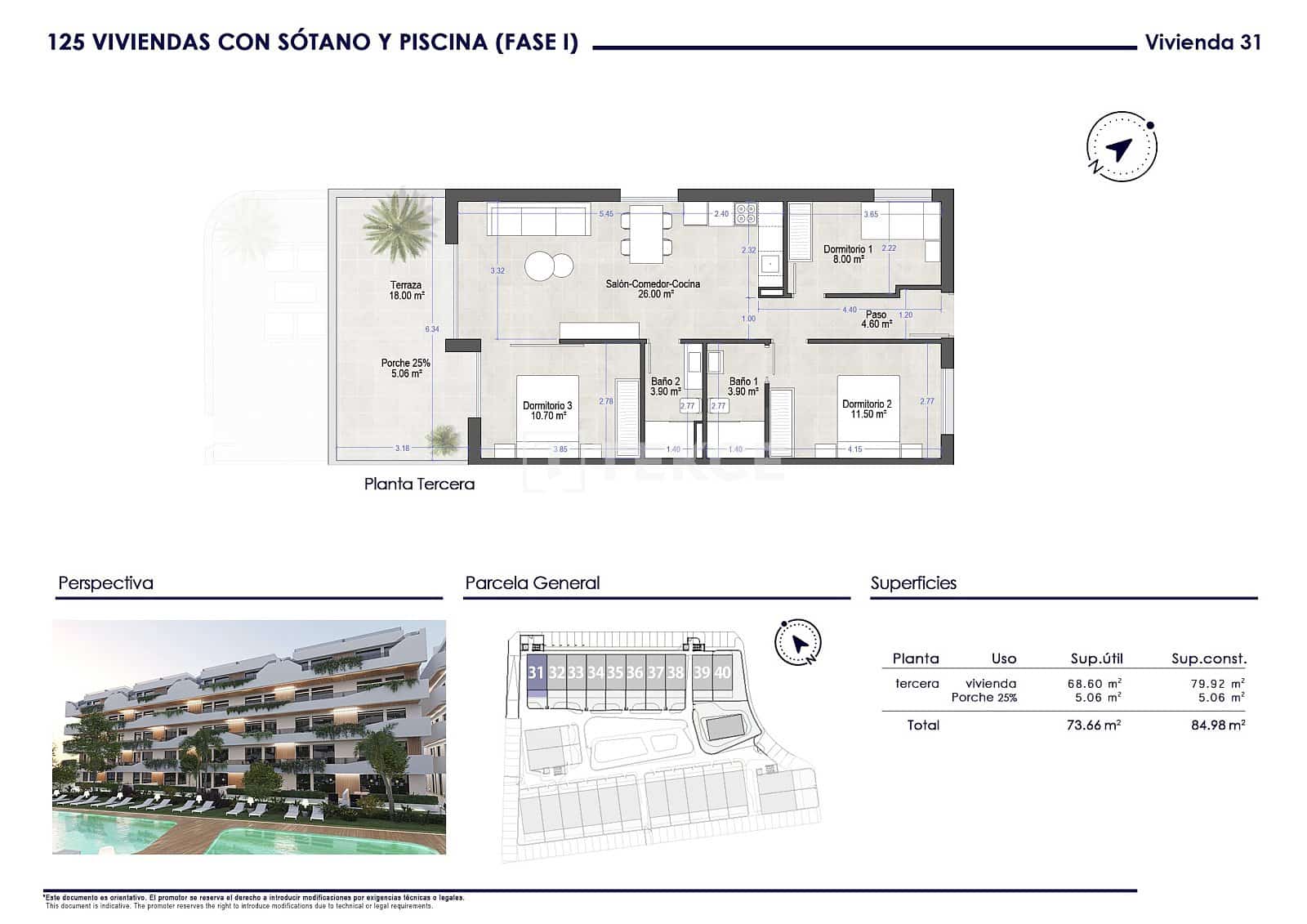 3 Zimmer Wohnung zu verkaufen in San Pedro del Pinatar mit Pool - 230.000 € (Ref: 9422030)