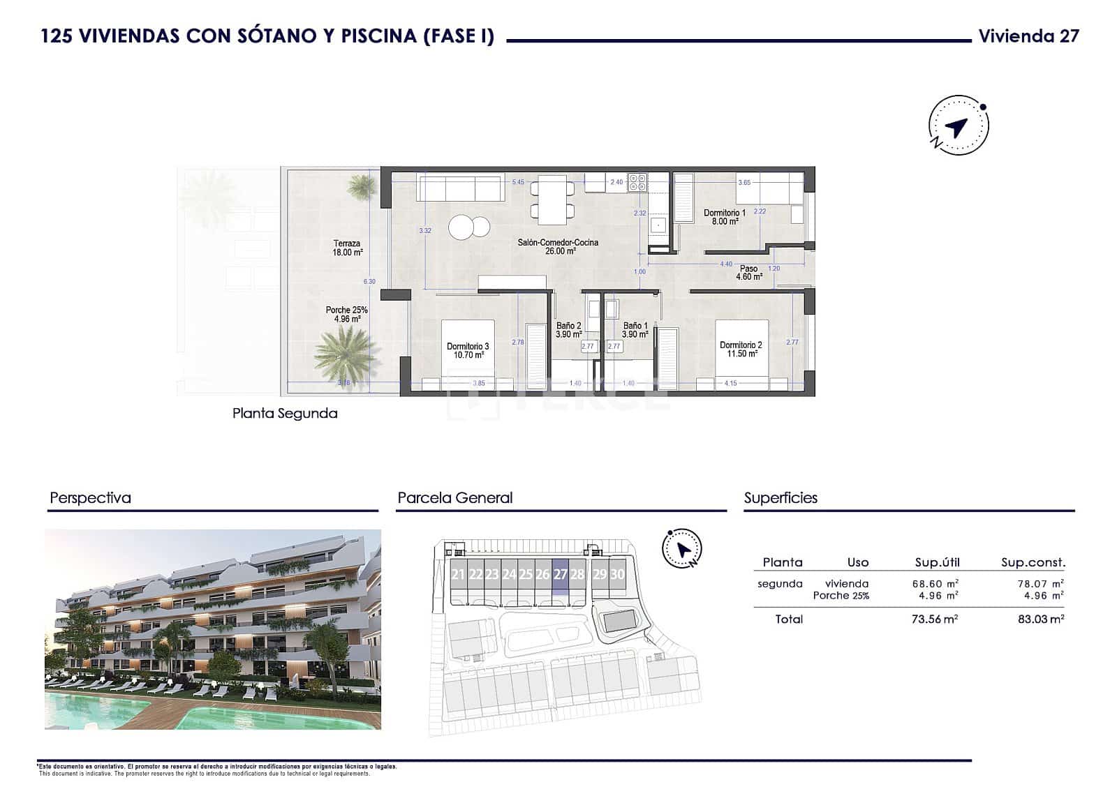 3 Zimmer Wohnung zu verkaufen in San Pedro del Pinatar mit Pool - 230.000 € (Ref: 9422030)