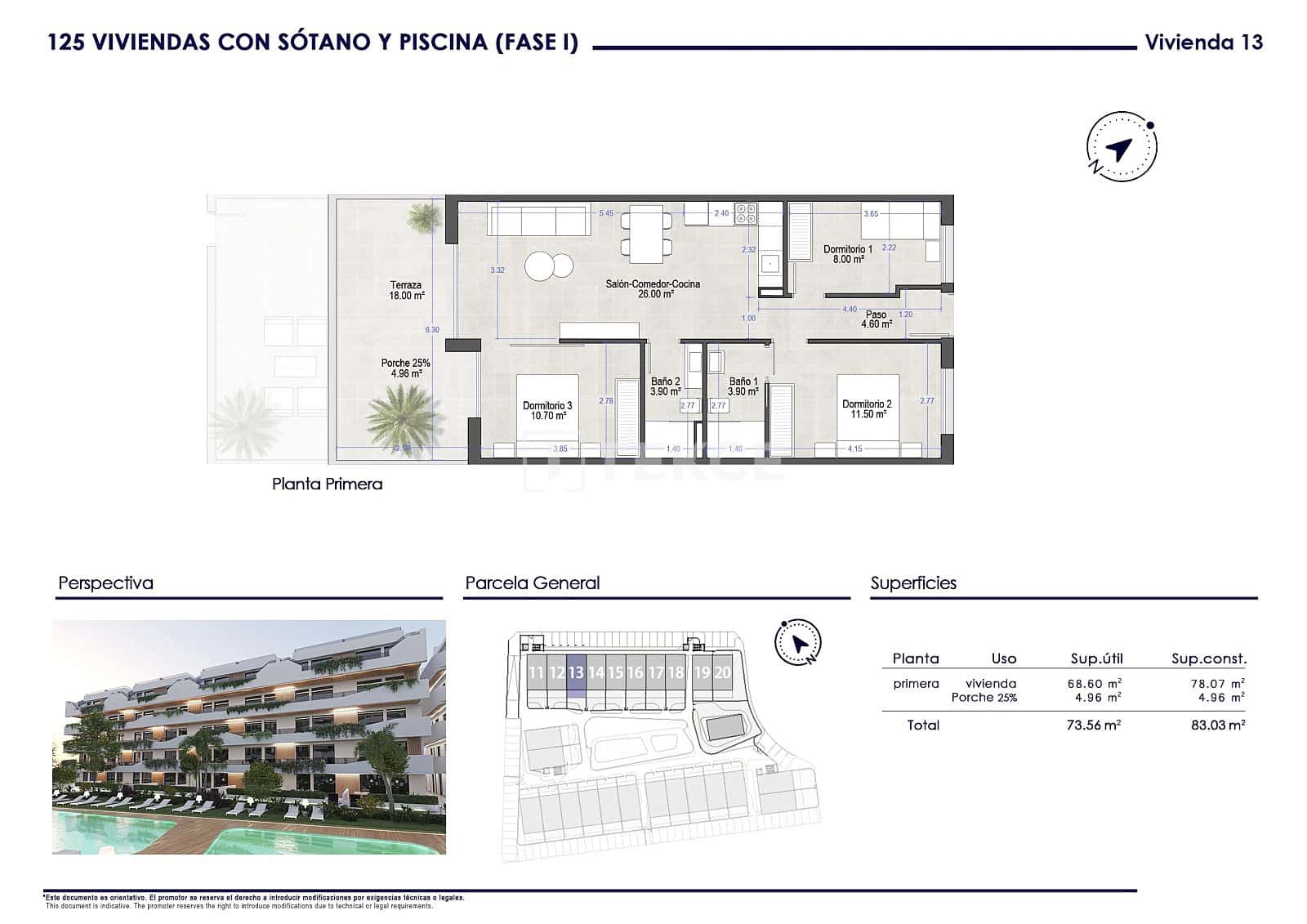 3 Zimmer Wohnung zu verkaufen in San Pedro del Pinatar mit Pool - 230.000 € (Ref: 9422030)