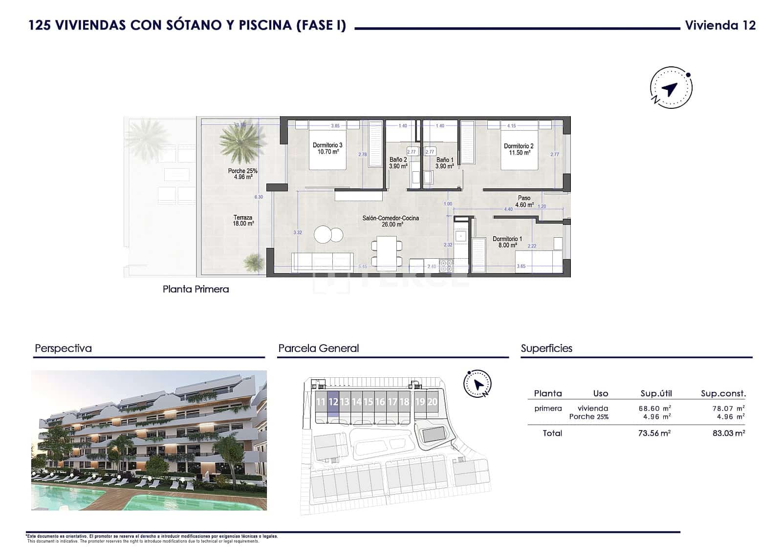3 Zimmer Wohnung zu verkaufen in San Pedro del Pinatar mit Pool - 230.000 € (Ref: 9422030)