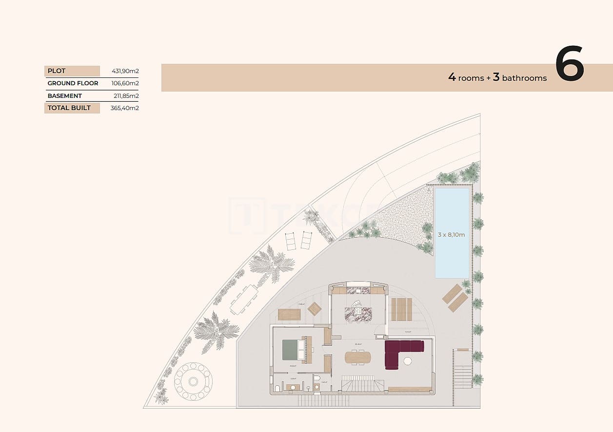 4 makuuhuone Huvila myytävänä paikassa Algorfa mukana uima-altaan - 795 000 € (Ref: 9445485)