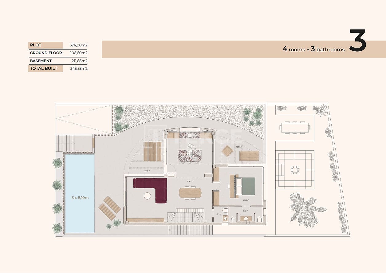 4 makuuhuone Huvila myytävänä paikassa Algorfa mukana uima-altaan - 795 000 € (Ref: 9445485)