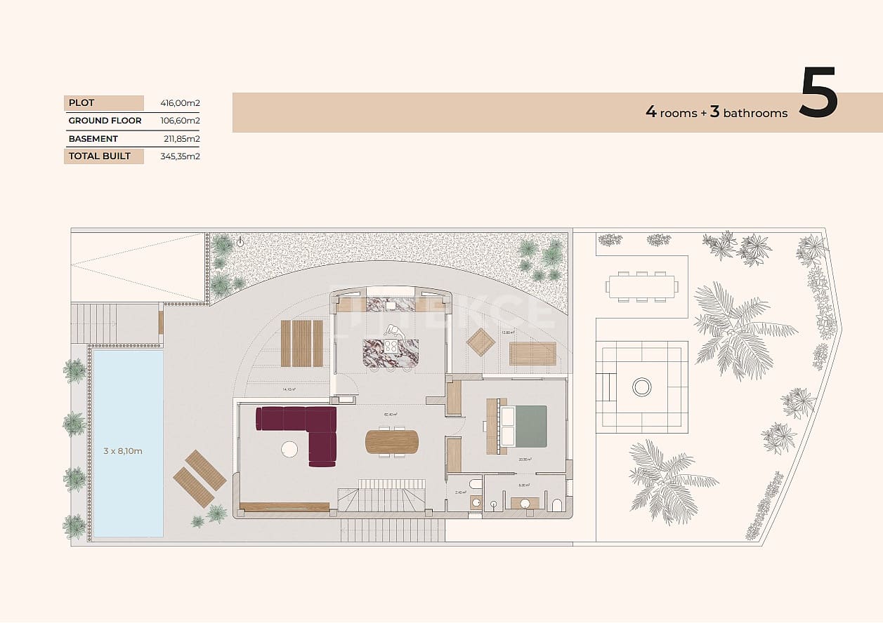4 makuuhuone Huvila myytävänä paikassa Algorfa mukana uima-altaan - 795 000 € (Ref: 9445485)