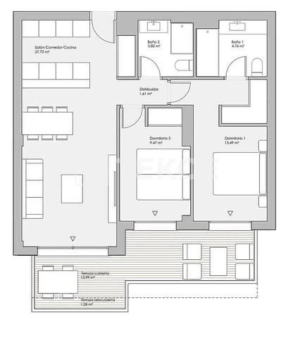 2 sypialnia Mieszkanie na sprzedaż w Las Lagunas de Mijas, Mijas z basenem - 355 000 € (Ref: 9445490)