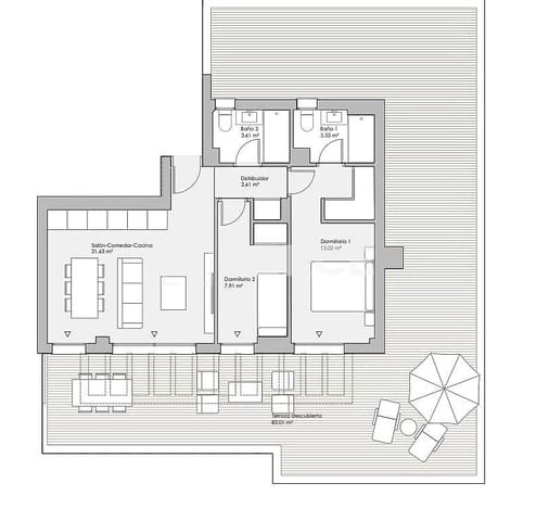 3 sypialnia Mieszkanie na sprzedaż w Las Lagunas de Mijas, Mijas z basenem - 1 000 000 € (Ref: 9445495)