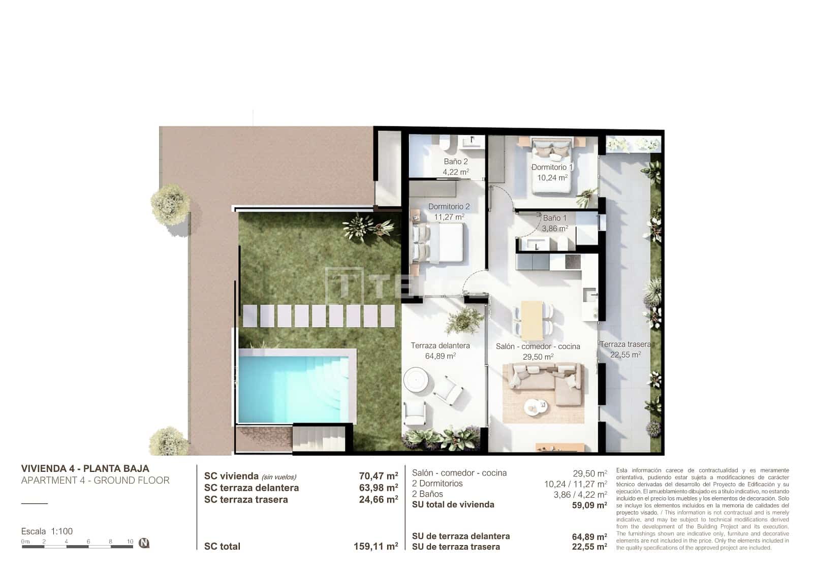 Piso de 3 habitaciones en San Pedro del Pinatar en venta con piscina - 370.000 € (Ref: 9455656)