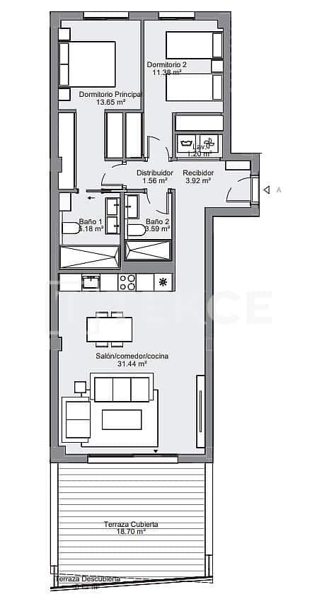 3 chambre Appartement à vendre à Las Lagunas de Mijas avec piscine - 490 000 € (Ref: 9465032)
