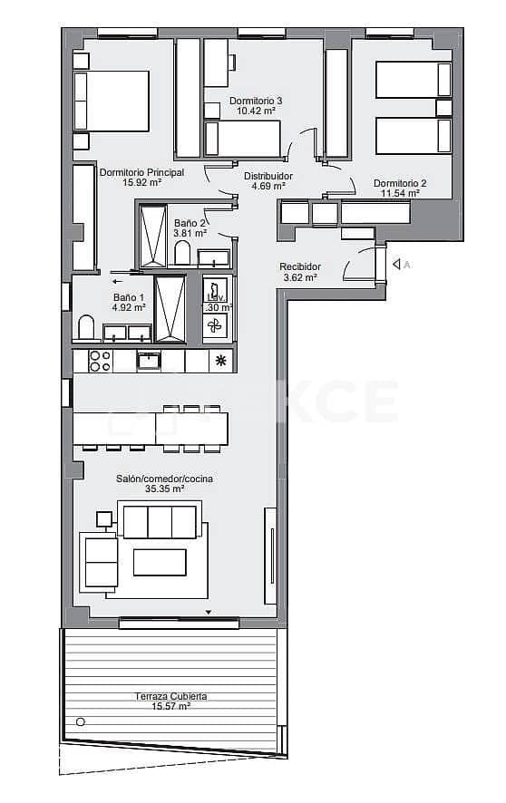 3 chambre Appartement à vendre à Las Lagunas de Mijas avec piscine - 490 000 € (Ref: 9465032)