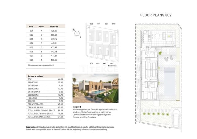 3 sovrum Villa till salu i Algorfa med pool - 579 000 € (Ref: 9488009)