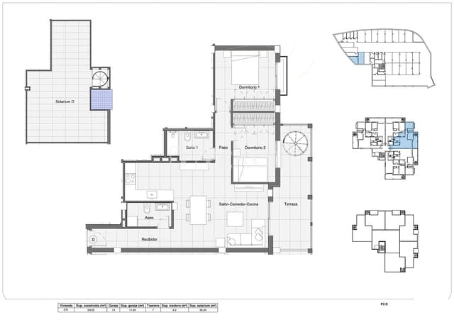 2 slaapkamer Flat te koop in Bigastro met zwembad - € 210.000 (Ref: 9511910)