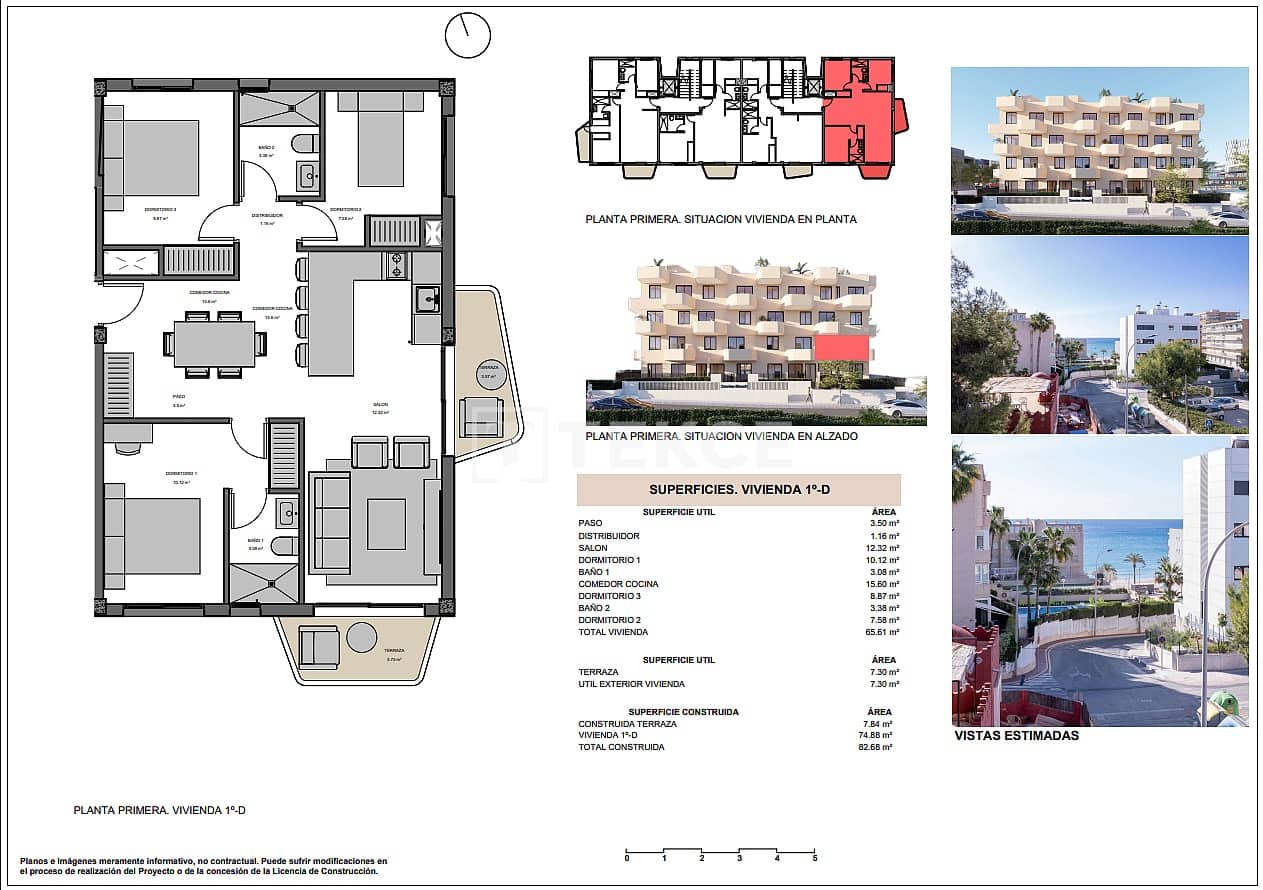 2 Zimmer Wohnung zu verkaufen in El Campello mit Pool - 355.000 € (Ref: 9535312)