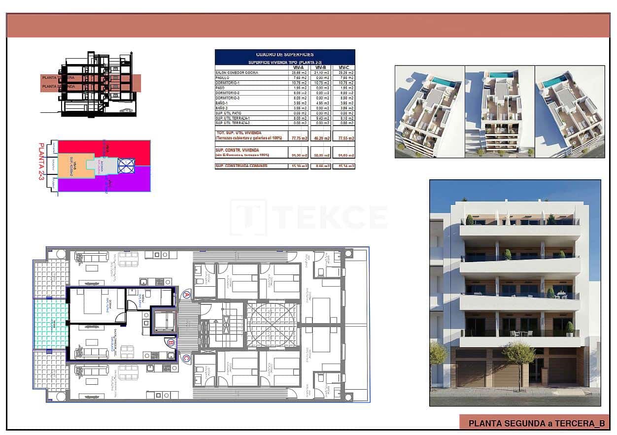1 sovrum Lägenhet till salu i Torrevieja med pool - 259 000 € (Ref: 9535318)