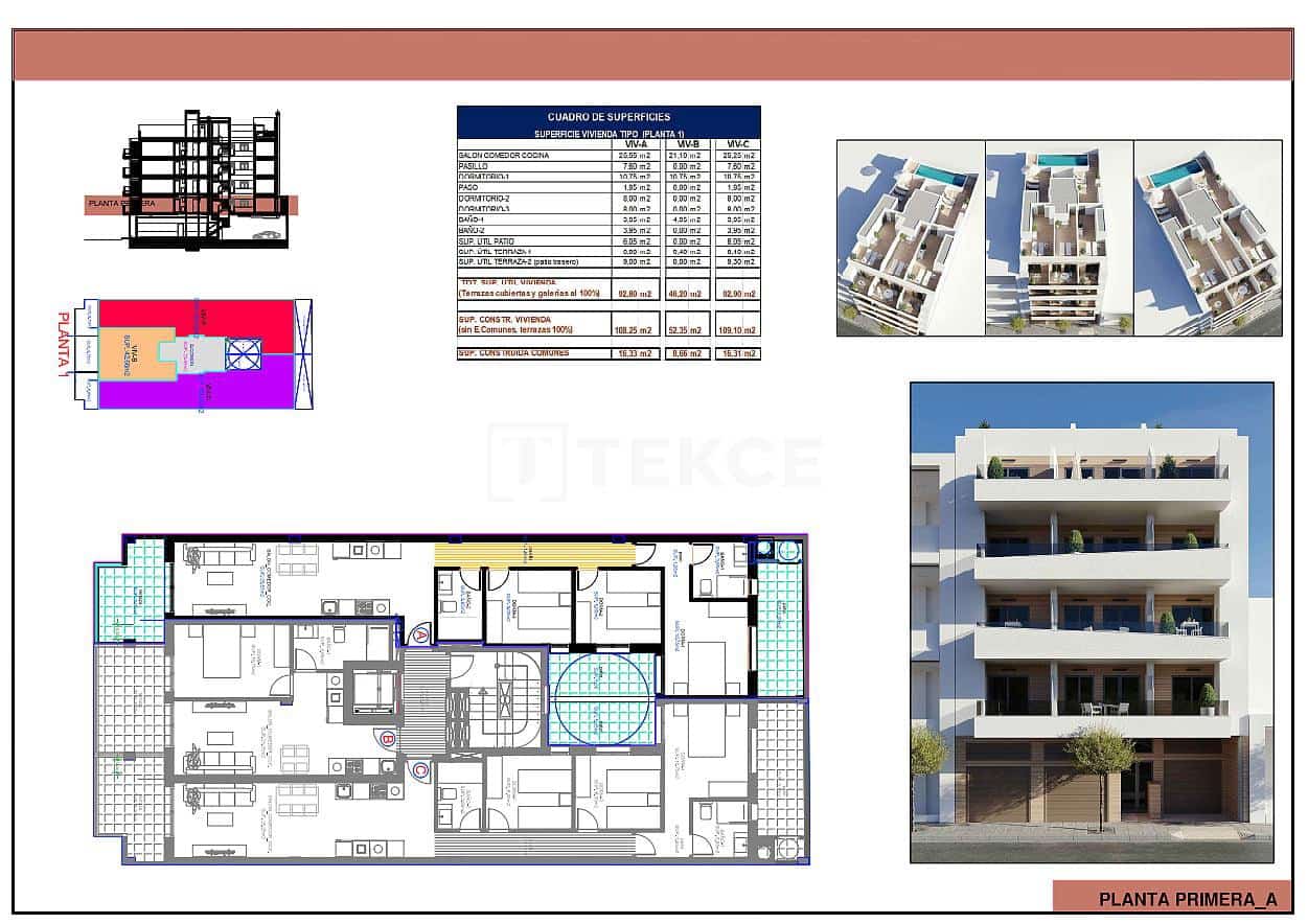 3 soverom Leilighet til salgs i Torrevieja med svømmebasseng - € 279 000 (Ref: 9535319)