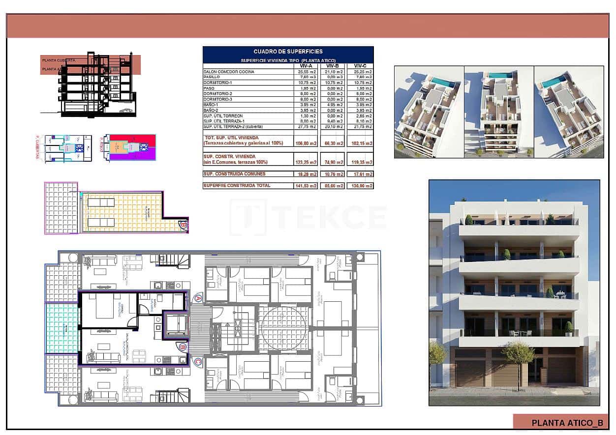 3 soverom Leilighet til salgs i Torrevieja med svømmebasseng - € 279 000 (Ref: 9535319)