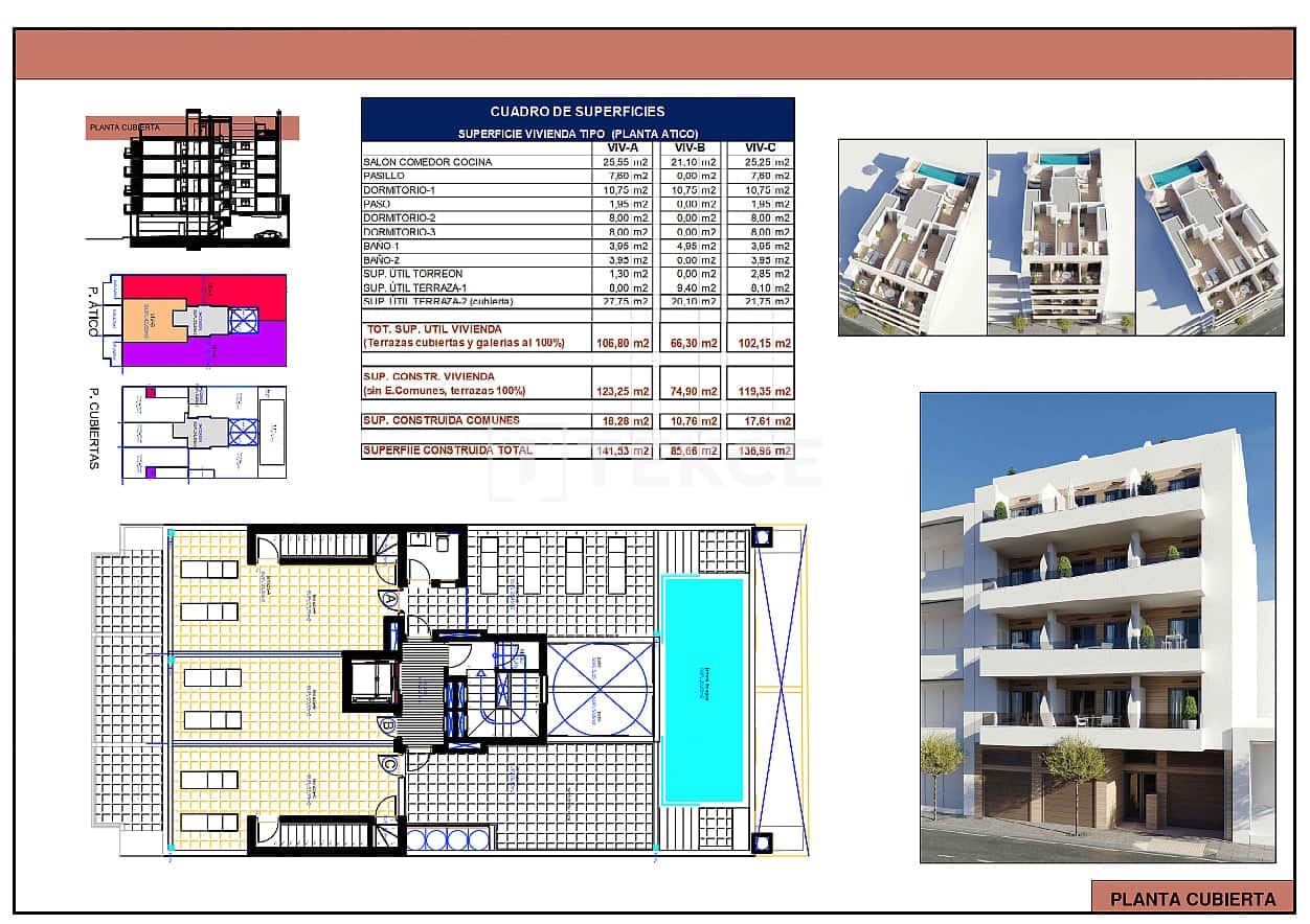 3 soverom Leilighet til salgs i Torrevieja med svømmebasseng - € 279 000 (Ref: 9535319)