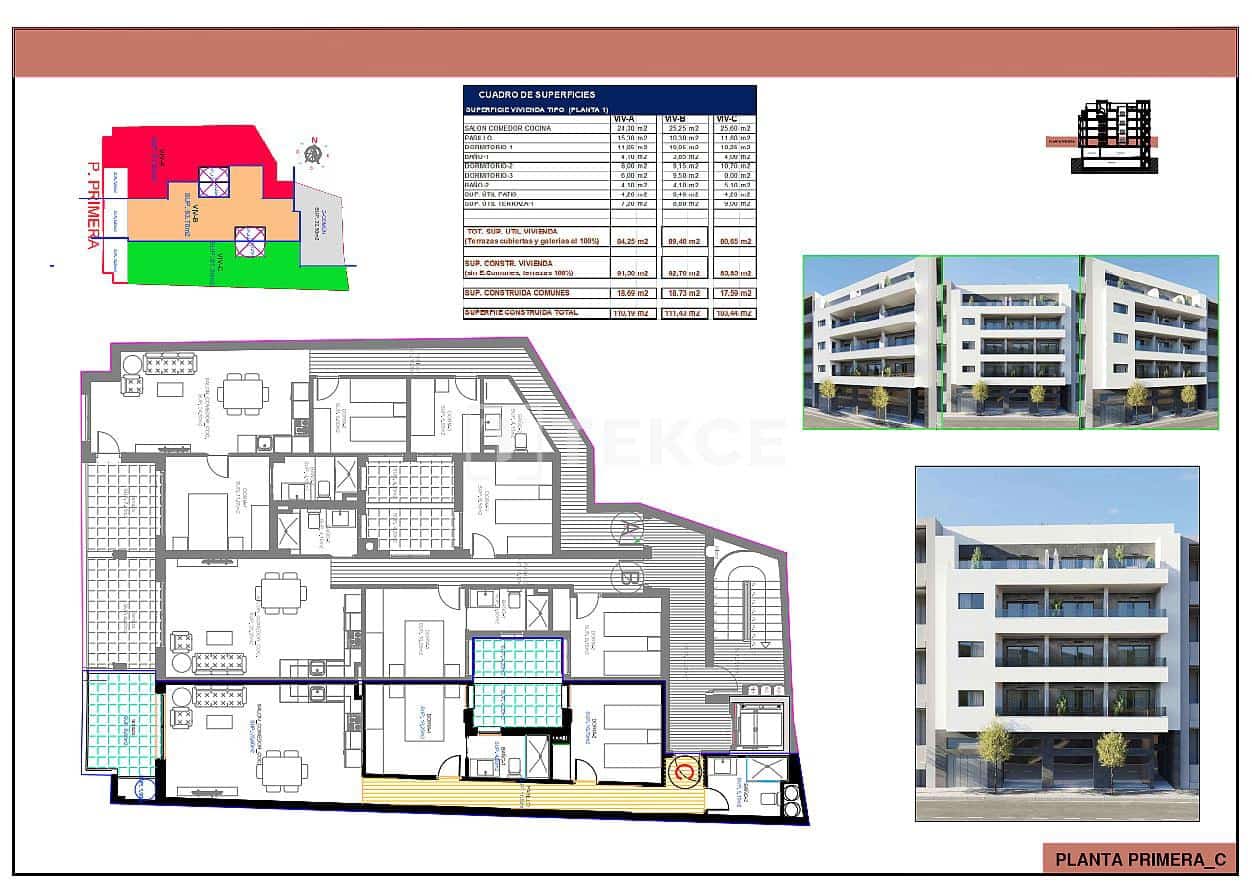 3 Zimmer Wohnung zu verkaufen in Torrevieja mit Pool - 329.000 € (Ref: 9535327)