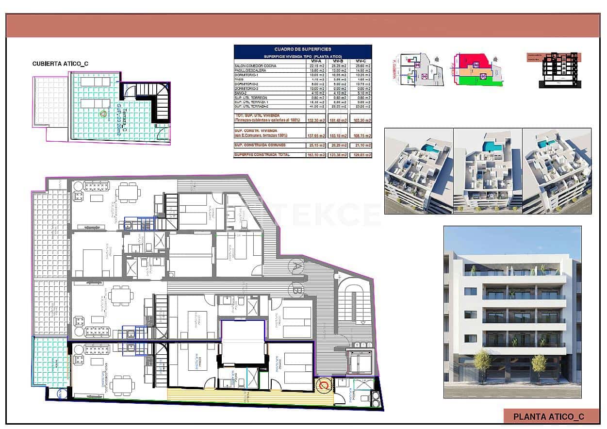 3 Zimmer Wohnung zu verkaufen in Torrevieja mit Pool - 329.000 € (Ref: 9535327)