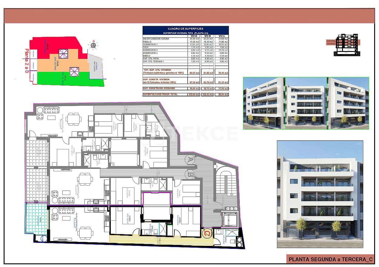 2 Zimmer Wohnung zu verkaufen in Torrevieja mit Pool - 419.000 € (Ref: 9535328)