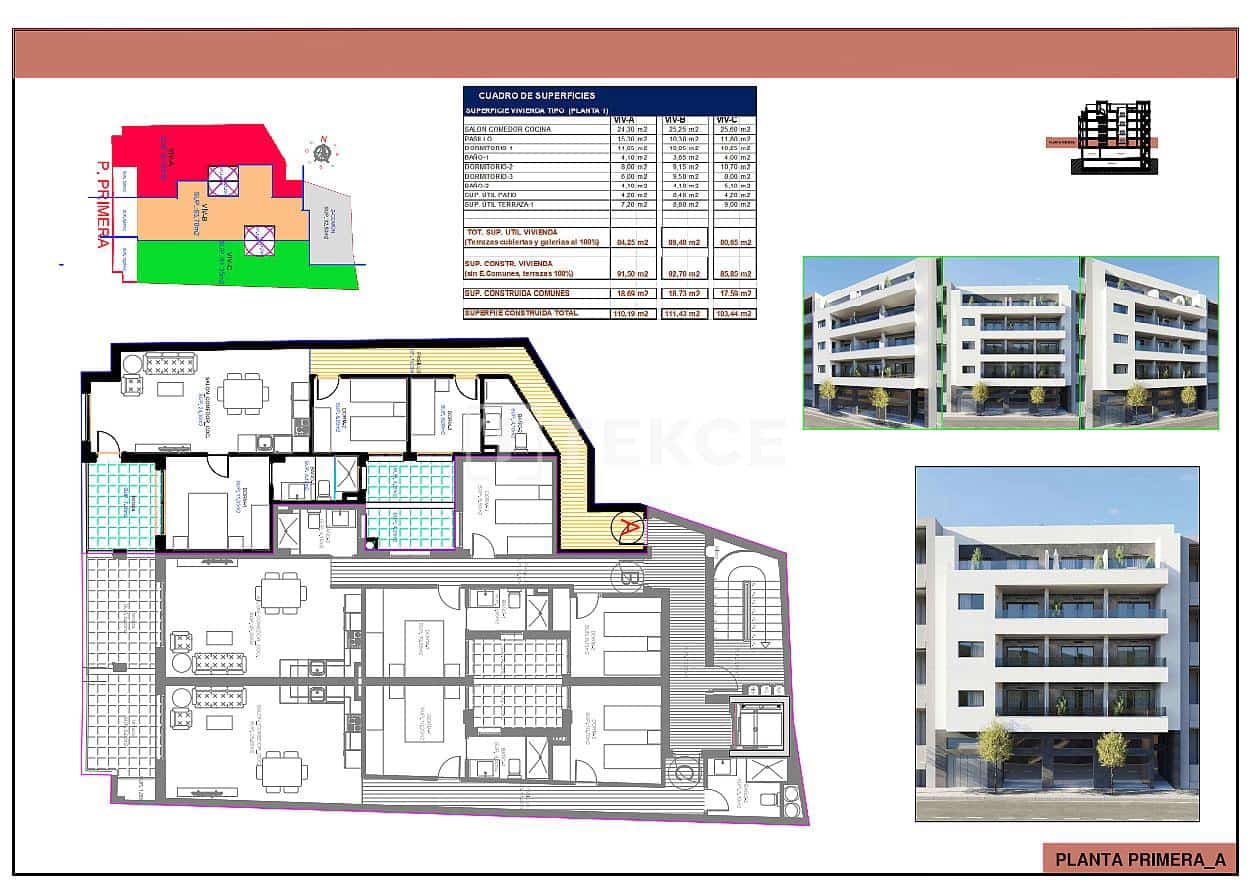 3 soverom Leilighet til salgs i Torrevieja med svømmebasseng - € 469 000 (Ref: 9535329)