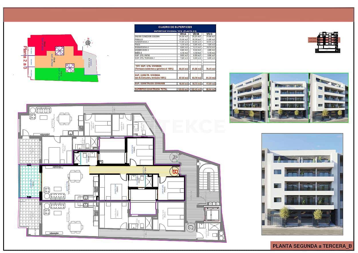 3 soverom Leilighet til salgs i Torrevieja med svømmebasseng - € 469 000 (Ref: 9535329)