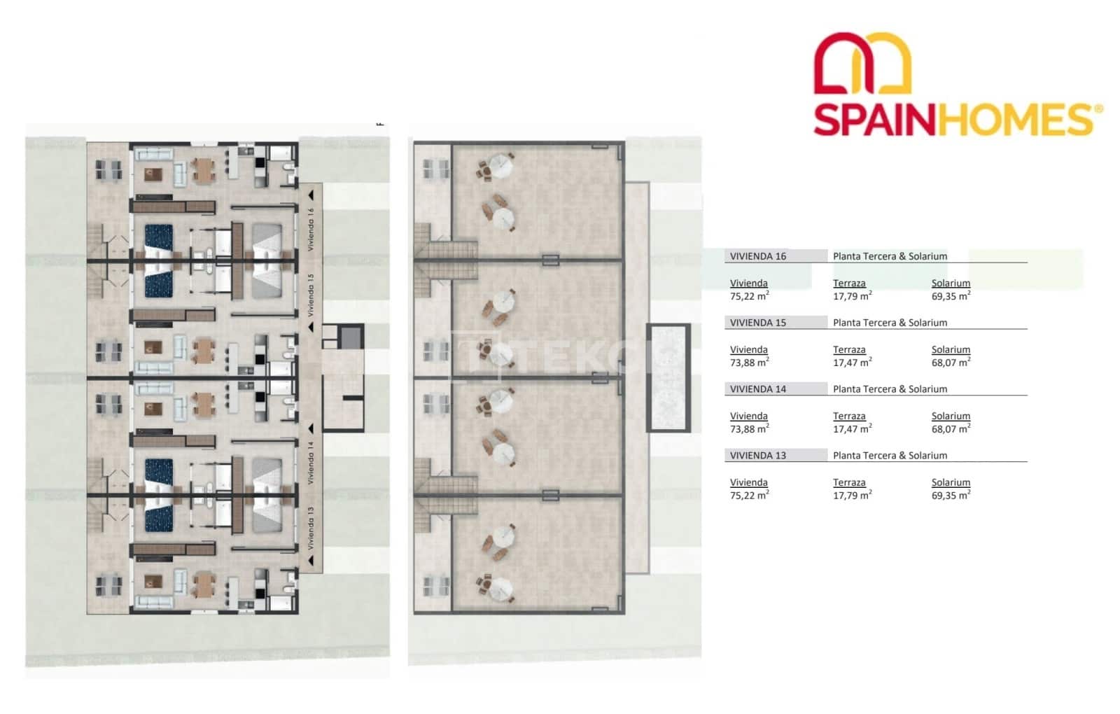 2 makuuhuone Asunto myytävänä paikassa Condado de Alhama mukana uima-altaan - 250 000 € (Ref: 9585211)