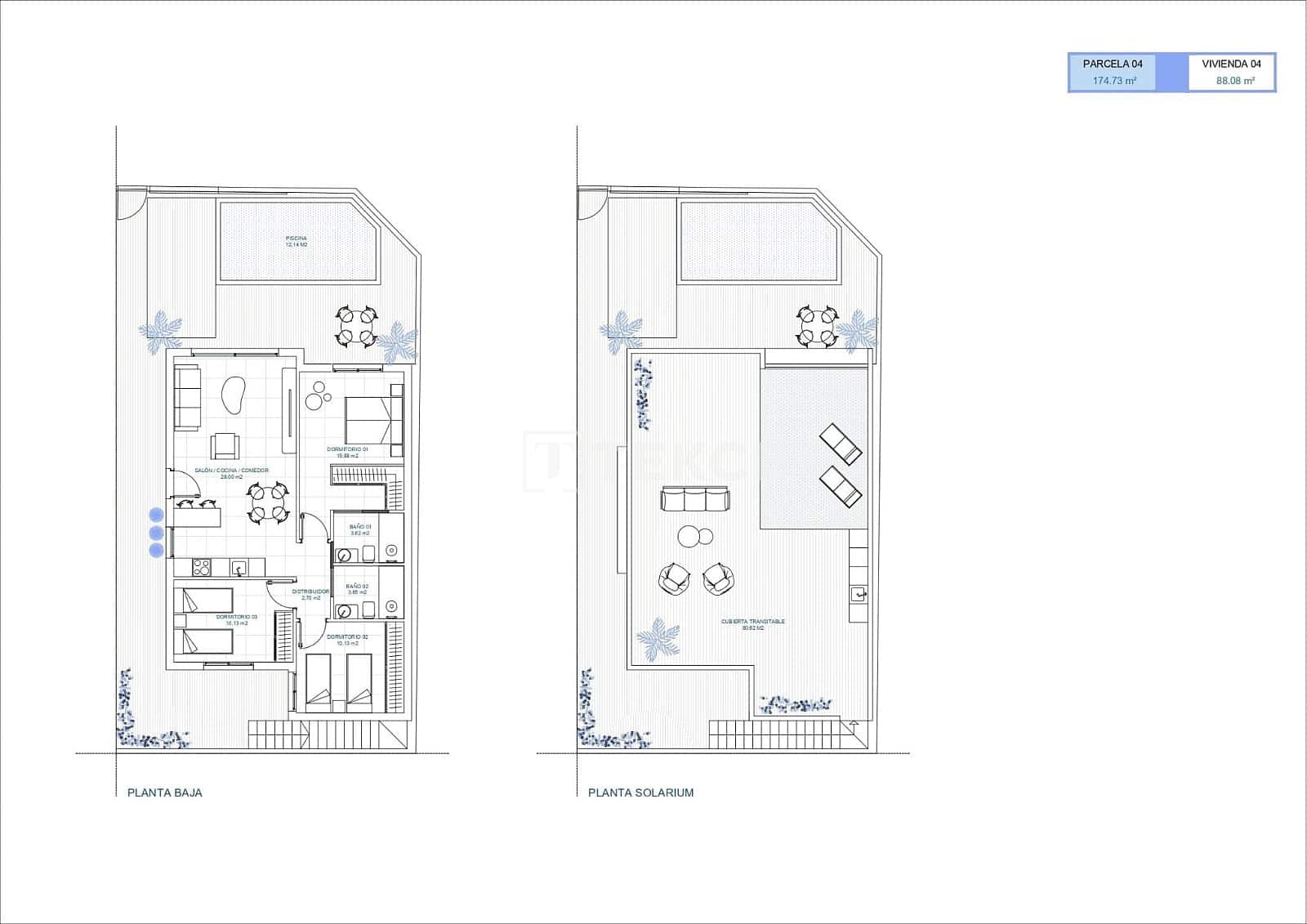 3 bedroom Villa for sale in Torre-Pacheco with pool - € 260,000 (Ref: 9590406)