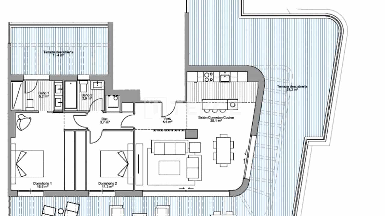 2 soverom Leilighet til salgs i Torremolinos med svømmebasseng - € 691 000 (Ref: 9598441)