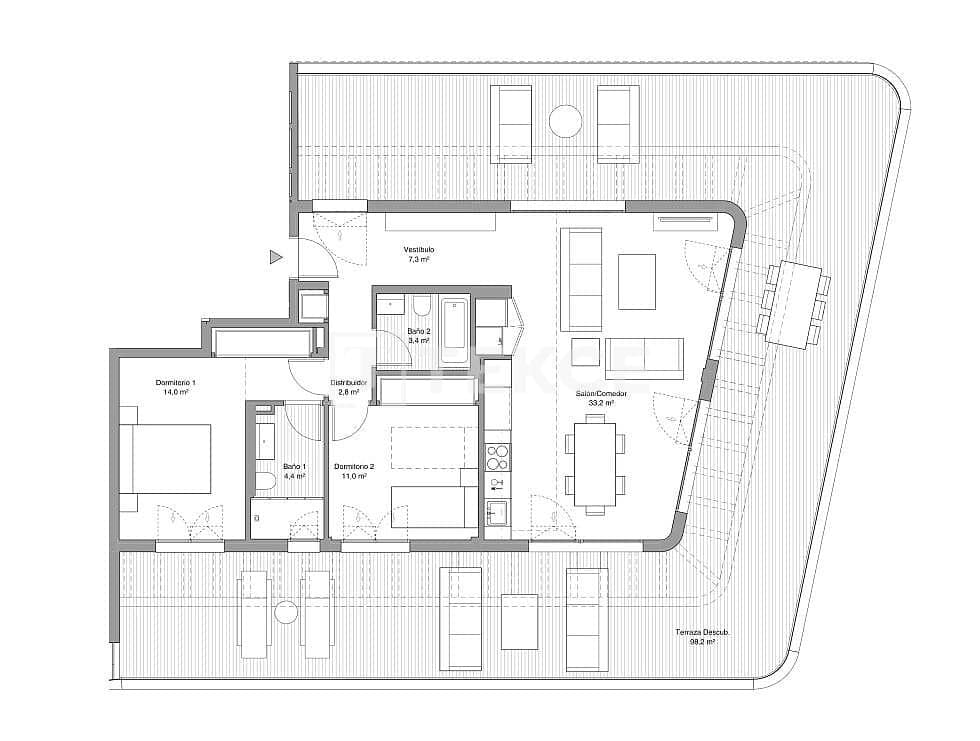 2 bedroom Flat for sale in Torremolinos with pool - € 763,000 (Ref: 9598441)