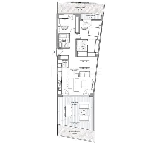 2 soveværelse Lejlighed til salg i Torremolinos med swimmingpool garage - € 779.000 (Ref: 9598441)