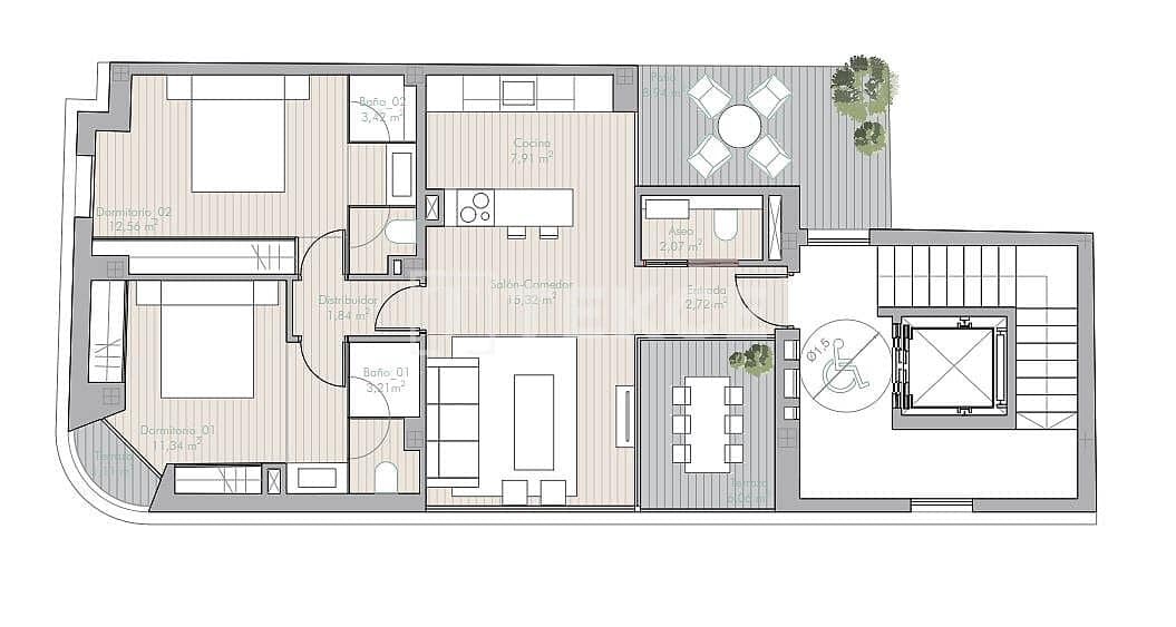 2 quarto Apartamento para venda em Estepona com piscina - 699 000 € (Ref: 9606954)