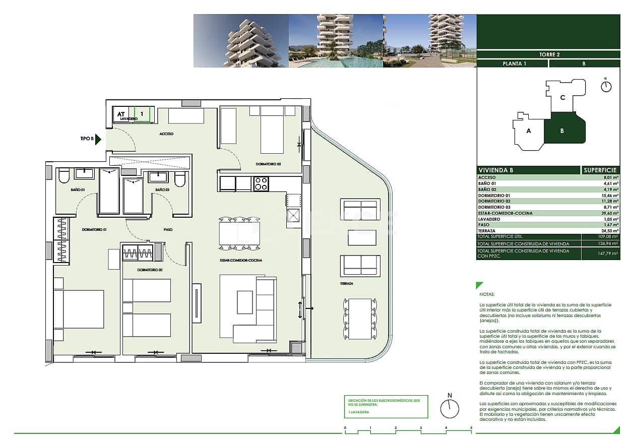 2 slaapkamer Flat te koop in Calpe / Calp met zwembad - € 375.000 (Ref: 9610562)