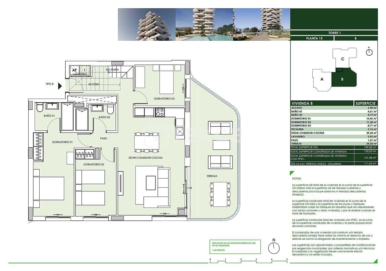 3 slaapkamer Flat te koop in Calpe / Calp met zwembad - € 440.000 (Ref: 9610563)