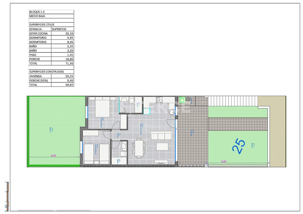 2 soveværelse Lejlighed til salg i Pilar de la Horadada med swimmingpool - € 293.000 (Ref: 9614506)