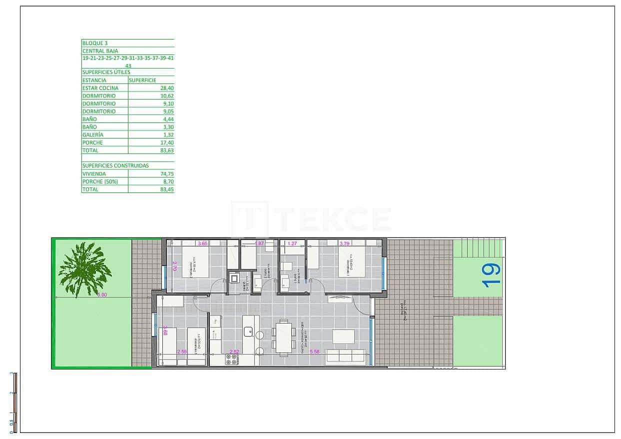 Piso de 3 habitaciones en Pilar de la Horadada en venta con piscina - 340.000 € (Ref: 9614508)