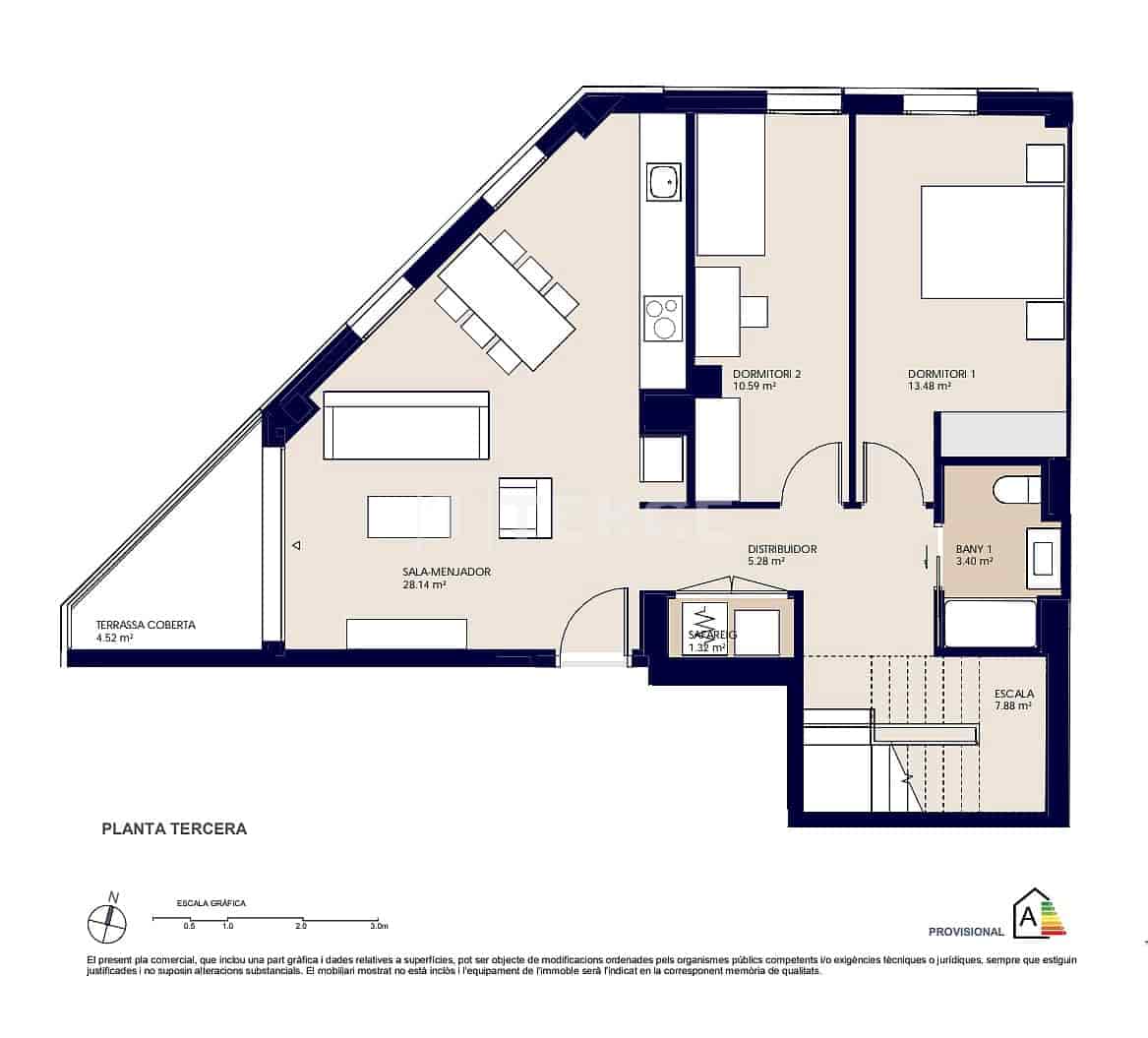 3 makuuhuone Asunto myytävänä paikassa Terrassa mukana uima-altaan - 361 000 € (Ref: 9626973)