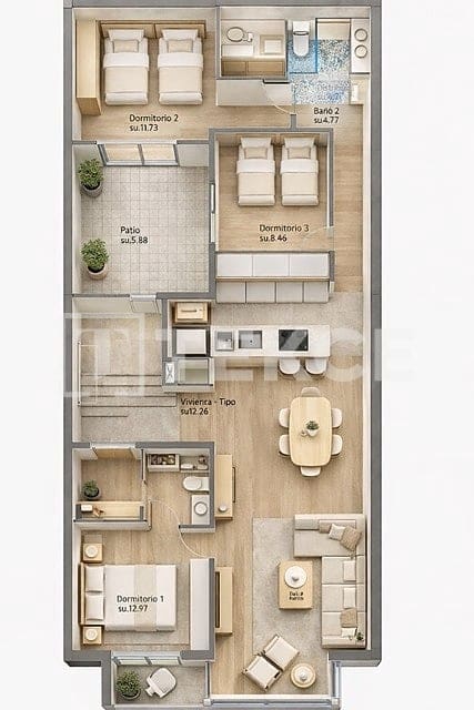 Piso de 3 habitaciones en Guardamar del Segura en venta - 295.000 € (Ref: 9643570)