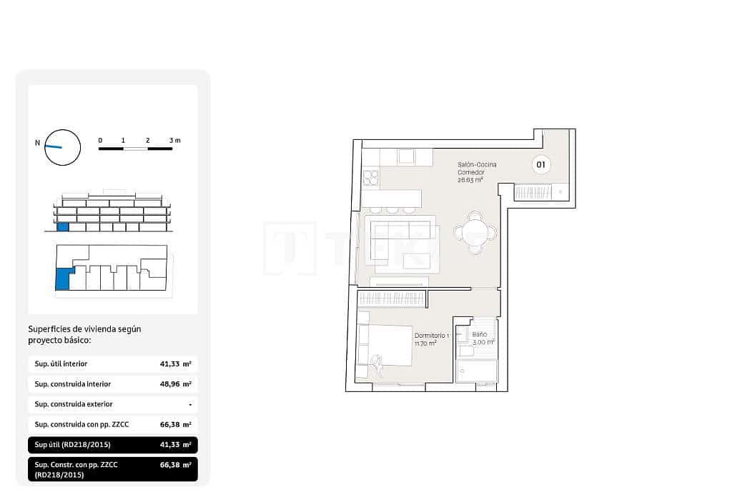 1 bedroom Flat for sale in Torre de Benagalbon with pool - € 227,000 (Ref: 9646476)