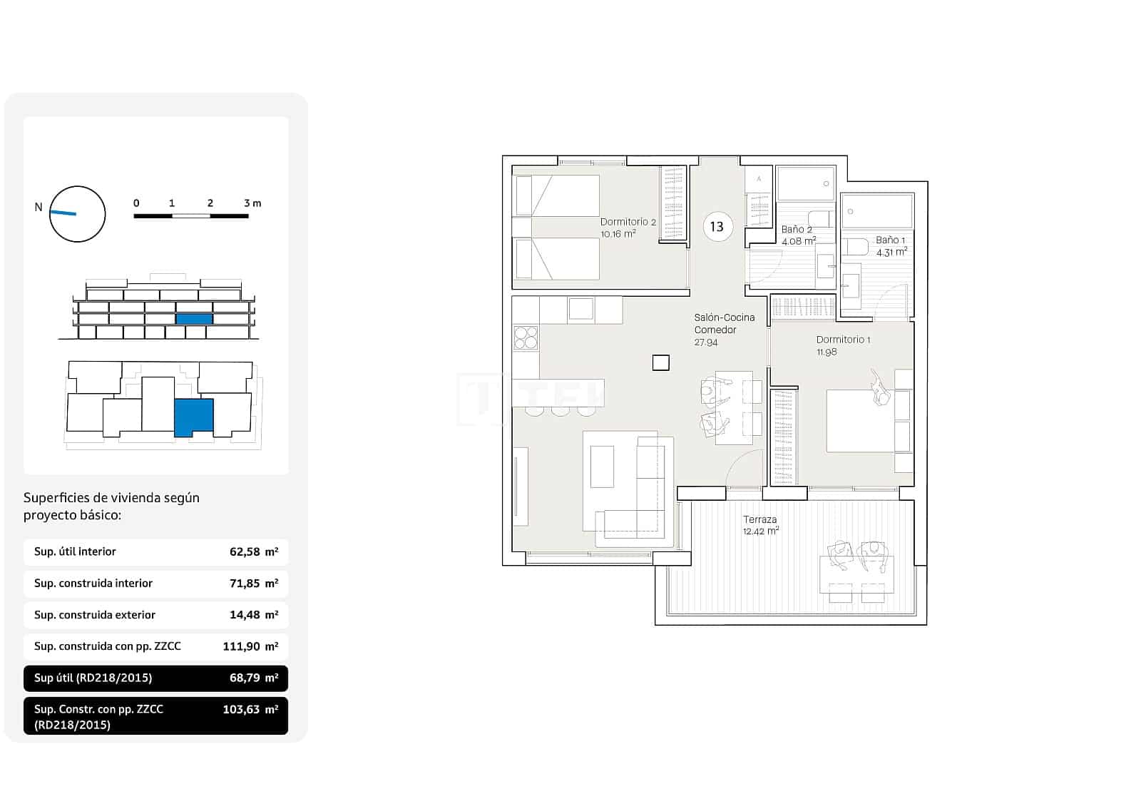 Piso de 2 habitaciones en Torre de Benagalbon en venta con piscina - 422.000 € (Ref: 9646478)