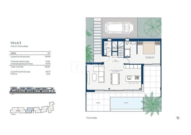 Chalet de 3 habitaciones en Cañada de San Pedro, Murcia ciudad en venta con piscina - 595.000 € (Ref: 9665612)