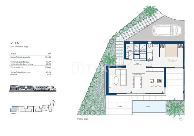 Chalet de 3 habitaciones en Cañada de San Pedro, Murcia ciudad en venta con piscina - 595.000 € (Ref: 9665612)