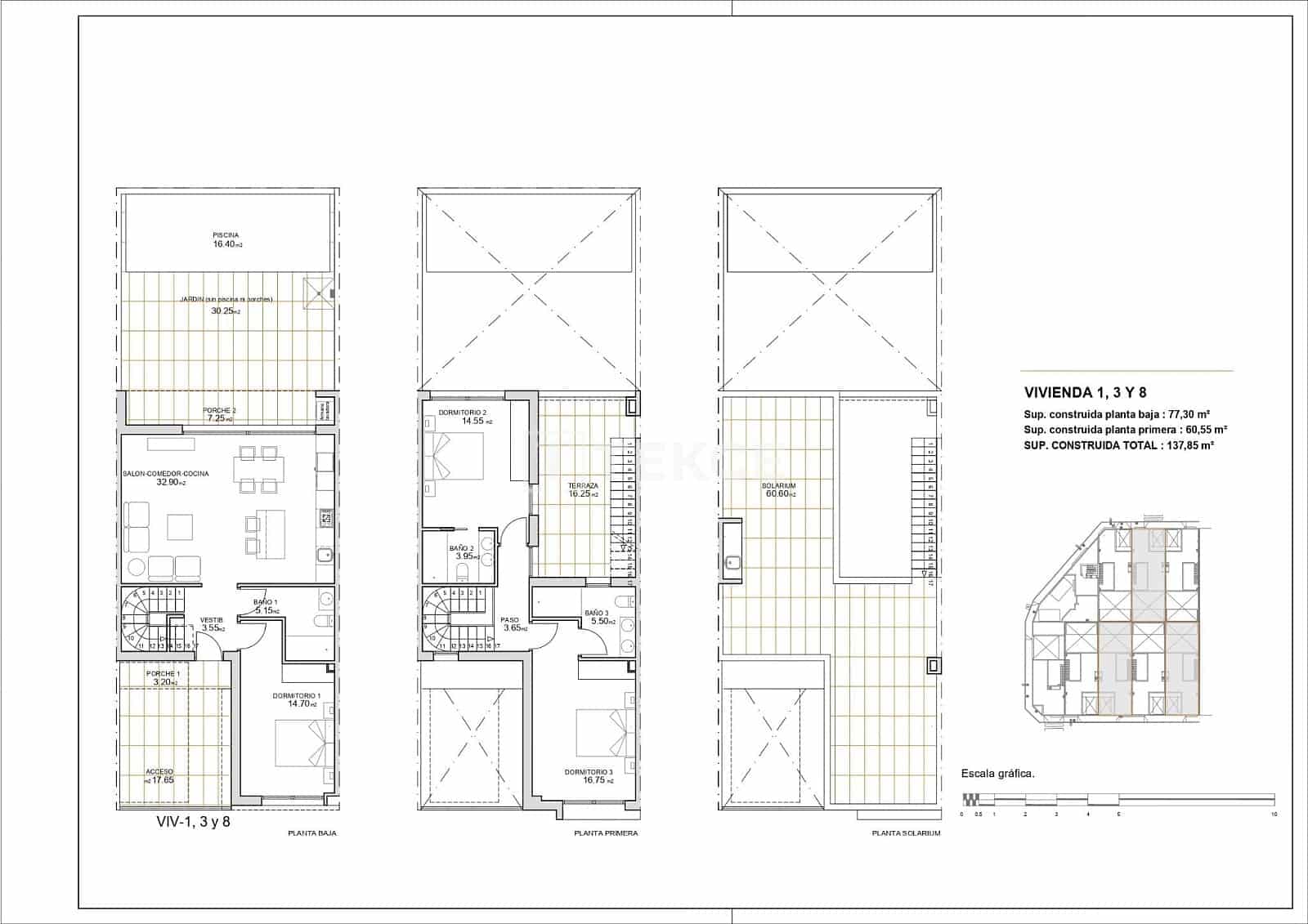 Chalet de 3 habitaciones en San Javier en venta con piscina - 300.000 € (Ref: 9665617)