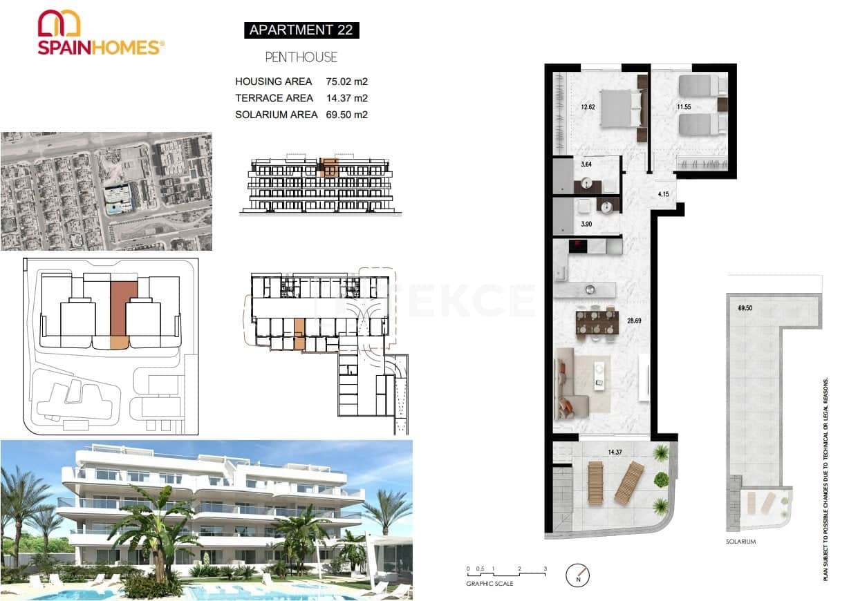 2 bedroom Flat for sale in Cabo Roig with pool - € 399,000 (Ref: 9700335)