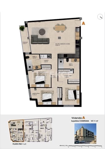1 bedroom Flat for sale in Catral with pool - € 113,000 (Ref: 9714277)