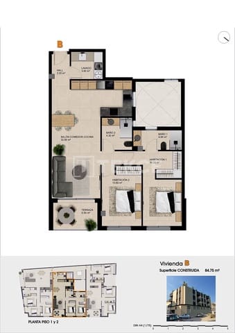 2 bedroom Flat for sale in Catral with pool - € 207,000 (Ref: 9714279)