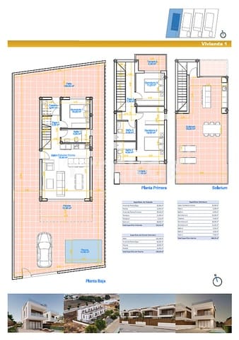 3 chambre Villa/Maison à vendre à Pilar de la Horadada avec piscine - 550 000 € (Ref: 9714284)
