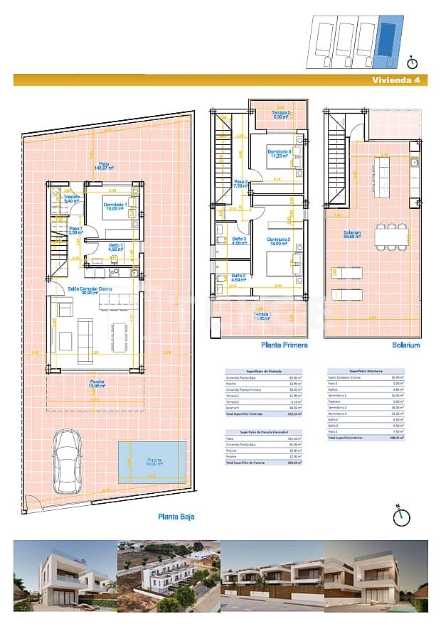 3 bedroom Villa for sale in Pilar de la Horadada with pool - € 550,000 (Ref: 9714284)